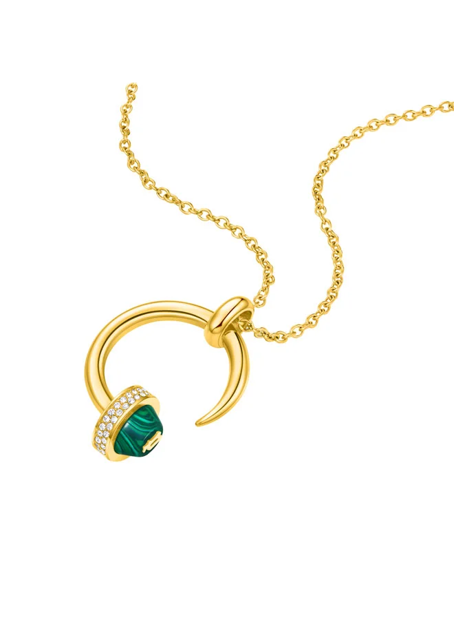 Police Gold/Green Beaming Pendant Necklace & Stud Earrings Gift Set for Women for Women | Best Price UAE